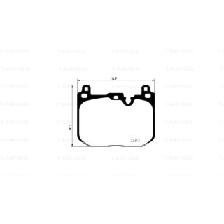 Tarox Bremsbeläge Vorderachse passend für Mini Clubman F54, Mini Countryman F60, Mini F56