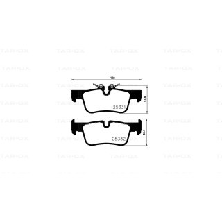 Tarox Bremsbeläge Hinterachse passend für BMW 1er (F40), BMW 2er Grand Coupe (F44), Mini Countryman F60