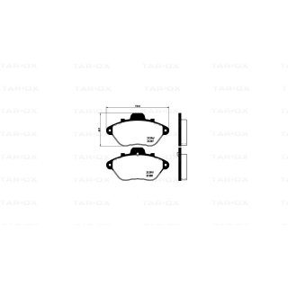 Tarox Bremsbeläge Hinterachse passend für Citroen Xantia (X1/X2) & Citroen XM (Y3/Y4)