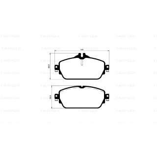 Tarox Bremsbeläge Vorderachse passend für Mercedes C-Klasse (W205/T205/C205)(A205/C205) & Mercedes E-Klasse (W213/S213)(C238/A238)