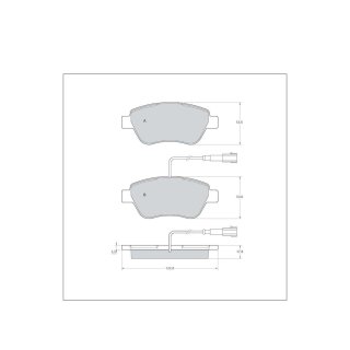 Tarox Bremsbeläge Vorderachse passend für Alfa Romeo MiTo, Citroen Nemo & Fiat 500, Bravo, Doblo, Grande Punto, Idea, Panda, Punto Evo, Stilo & Lancia Musa