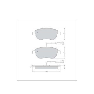 Tarox Bremsbeläge Vorderachse passend für Abarth, Citroen, Fiat, Lancia & Opel