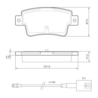 Tarox Bremsbeläge Hinterachse passend für Fiat Grande Punto, Fiat Punto Evo, Opel Adam, Vauxhall Corsa Mk4 €
