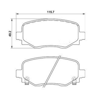 Tarox Bremsbeläge Hinterachse passend für Alfa Romeo Tonale, Fiat 500 X, Jeep Cherokee KL, Jeep Renegade