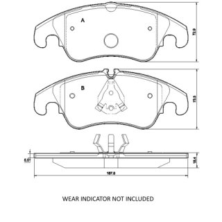 Tarox Bremsbeläge Vorderachse passend für Audi A4 (quattro)(B8), A5 (quattro), A6 (quattro)(C7), A7 Sportback (quattro)(4GA), Q5 (8R), S4 quattro (B8), S5 quattro (8T) & Ford Focus MK2