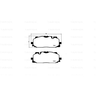 Tarox Bremsbeläge Vorderachse passend für Audi A4 (quattro), A4 Allroad (8W5), A5 (quattro)(F53), A5 Sportback (quattro)(F5A), Q7 (4MB), Q8 (4MN), RS3 Sportback (8Y), RS4 quattro (B9), RS5 quattro (F5)  & VW Touareg (CR7)
