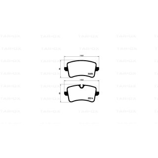 Tarox Bremsbeläge Hinterachse passend für Audi A7 Sportback quattro (4GA), Audi A8 (4H), Audi S6 quattro (C7)