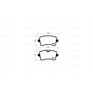 Tarox Bremsbeläge Hinterachse passend für Audi A6 Avant quattro (C7), A7 Sportback quattro (4GA), A8 (4H), RS4 quattro (B8), RS5 quattro (8T), RS6 quattro (C7), RS7 quattro (4G), S4 quattro (B9) & Porsche Macan