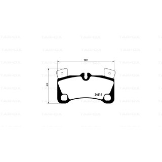 Tarox Bremsbeläge Hinterachse passend für Audi Q7 (4LB), Porsche Cayenne (955-957), VW Touareg