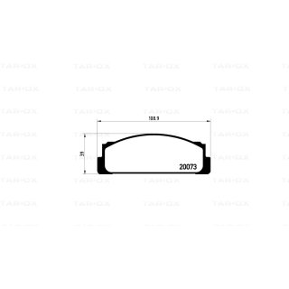 Tarox Bremsbeläge Vorderachse 112 Strada passend für Autobianchi A112 & Fiat 124, 125, 127, 128, 131, 132, 850, 900, Spider, X19 & Innocenti Koral & Lancia Beta (828)