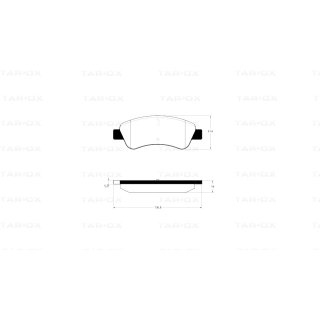 Tarox Bremsbeläge Vorderachse 112 Strada passend für Citroen Berlingo, C2, C3 Picasso, C4, DS3, Xsara & Peugeot 1007, 206, 207, 208, 307