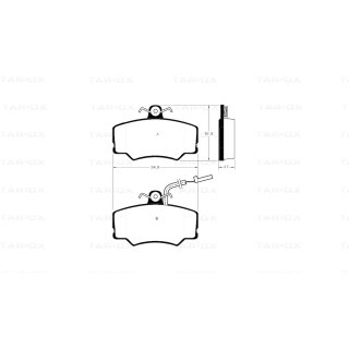 Tarox Bremsbeläge Vorderachse 112 Strada passend für Alfa Romeo 33 (905/907)
