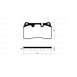 Tarox Bremsbeläge Vorderachse 112 Strada passend für Land Rover Discovery IV & Land Rover Range Rover Sport