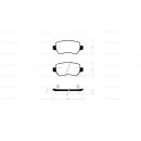 Tarox Bremsbeläge Hinterachse 112 Strada passend für Fiat Croma & Opel Astra G/H, Corsa C, Meriva, Zafira & Vauxhall Astra Mk4/Mk5, Astra/Astramax Vans, Corsa Mk2, Meriva, Zafira
