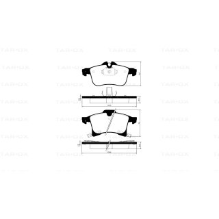 Tarox Bremsbeläge Vorderachse 112 Strada passend für Opel Adam, Astra H, Corsa C/D/E, Meriva, Zafira B & Vauxhall Astra Mk5, Astra/Astramax Vans, Corsa Mk2/Mk3/Mk4, Meriva, Zafira B