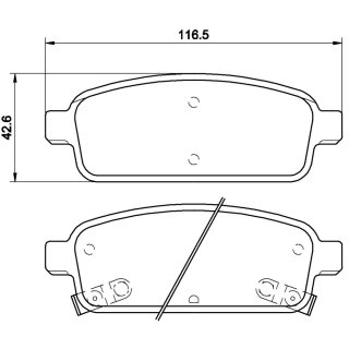 Tarox Bremsbeläge Hinterachse 112 Strada passend für Opel Astra J & Vauxhall Astra Mk6