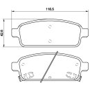 Tarox Bremsbeläge Hinterachse 112 Strada passend für Opel Astra J & Vauxhall Astra Mk6