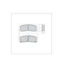 Tarox Bremsbeläge Hinterachse 112 Strada passend für Mitsubishi 3000GT, Mitsubishi Eclipse, Opel Frontera A/B, Vauxhall Frontera