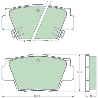 Tarox Bremsbeläge Hinterachse 112 Strada passend für Acura NSX & Honda NSX
