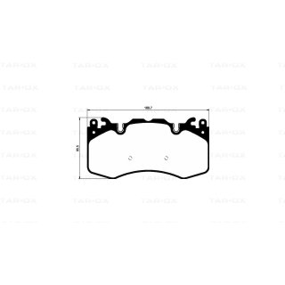 Tarox Bremsbeläge Vorderachse 114 Corsa passend für Land Rover Defender, Land Rover Discovery Mk5, Land Rover Range Rover Mk3/Mk4, Land Rover Range Rover Sport