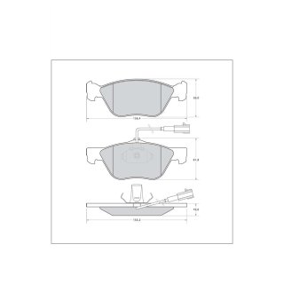 Tarox Bremsbeläge Vorderachse 114 Corsa passend für Alfa Romeo 145/146, 147, 155, 156, 166, GT, GTV, Spider & Fiat Brava/Bravo, Coupe, Marea, Multipla, Punto & Lancia Delta, Lybra
