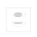 Tarox Bremsbeläge Hinterachse 114 Corsa passend für Abarth 500, Fiat 500, Fiat Panda & Fiat Punto