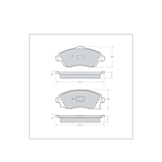 Tarox Bremsbeläge Vorderachse 114 Corsa passend für Opel Combo, Opel Corsa C, Opel Meriva, Opel Tigra & Vauxhall Combo, Vauxhall Corsa Mk2, Vauxhall Meriva, Vauxhall Tigra