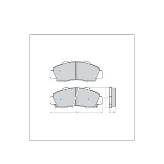 Tarox Bremsbeläge Vorderachse 114 Corsa passend für Honda Accord, Honda Civic Aerodeck, Honda CR-V, Honda HR-V, Honda Integra, Honda Legend, Honda Prelude, Honda Shuttle & Rover Group 600