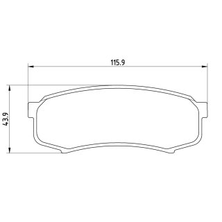 Tarox Bremsbeläge Hinterachse 114 Corsa passend für Mitsubishi Shogun (Pajero) & Toyota Land Cruiser
