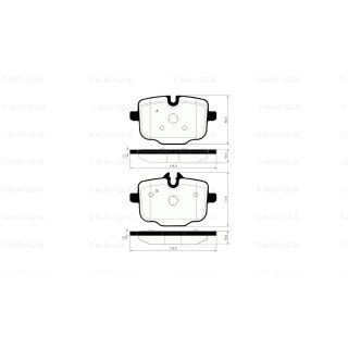 Tarox Bremsbeläge Hinterachse 144 passend für BMW 5er (F10/F11)(G30/G31), 6er (F12-F13), 6er GT (G32), 7er (G11-G12), 8er (G14-G15-G16), M2 (G87), M3 (G80), M4 (G82-G83), M5 (F10/F11), X4 (G02), X5 (G05, F95), X7 (G07)