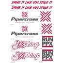 Pipercross Stickerbogen V1 Standardfolie glänzend